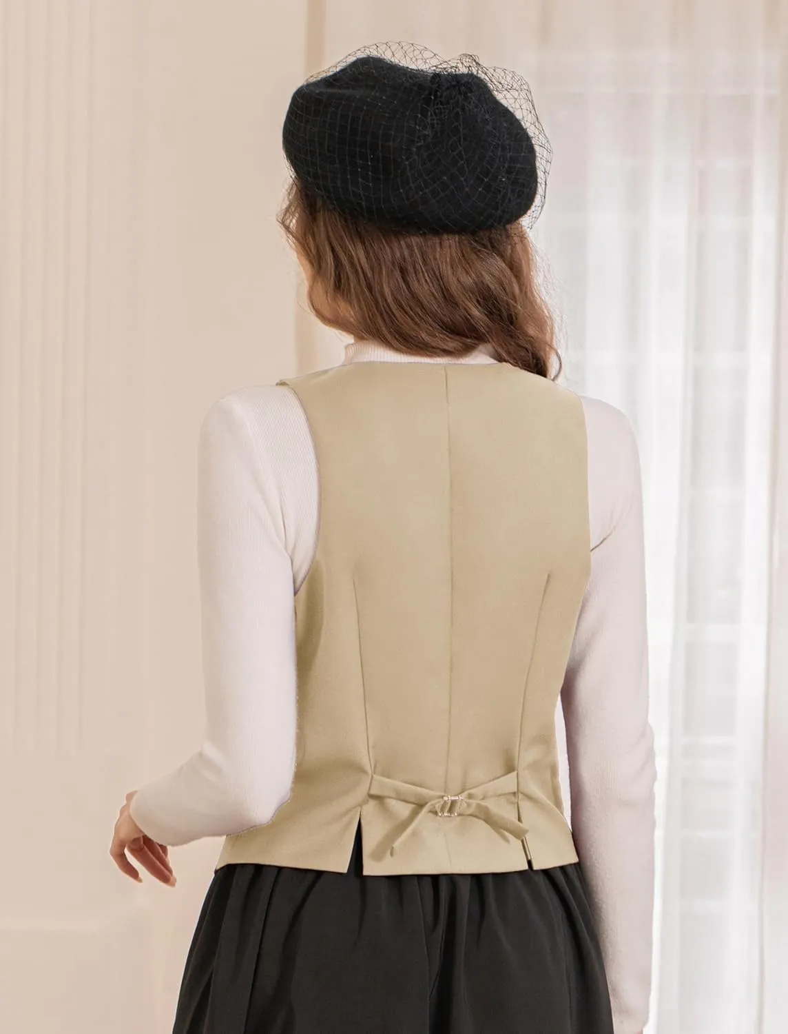Belle Poque Waistcoat Vest for Women Suit Vest Tops Asymmetrical Hem Tuxedo Vest Sleeveless Blazers Jackets