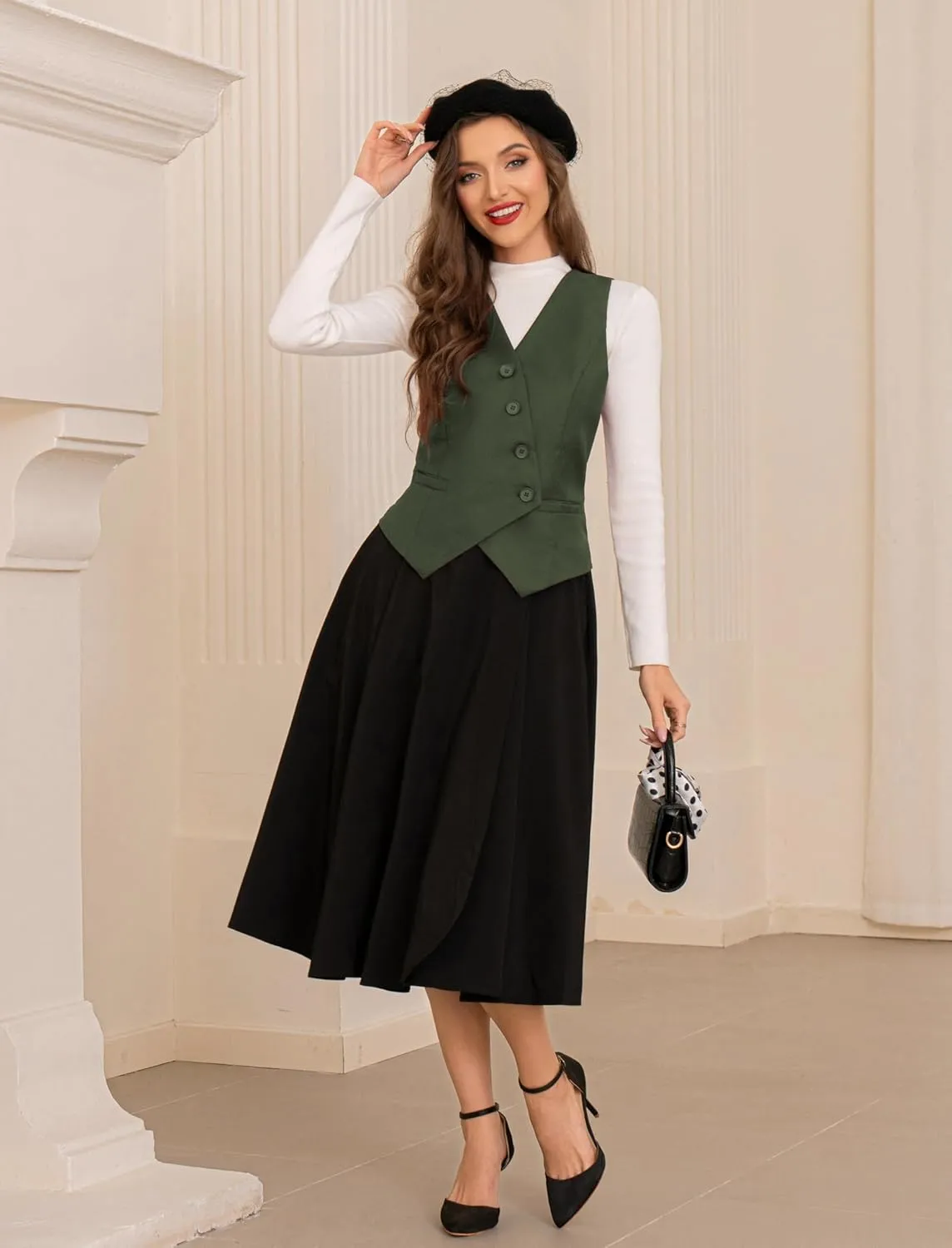 Belle Poque Waistcoat Vest for Women Suit Vest Tops Asymmetrical Hem Tuxedo Vest Sleeveless Blazers Jackets