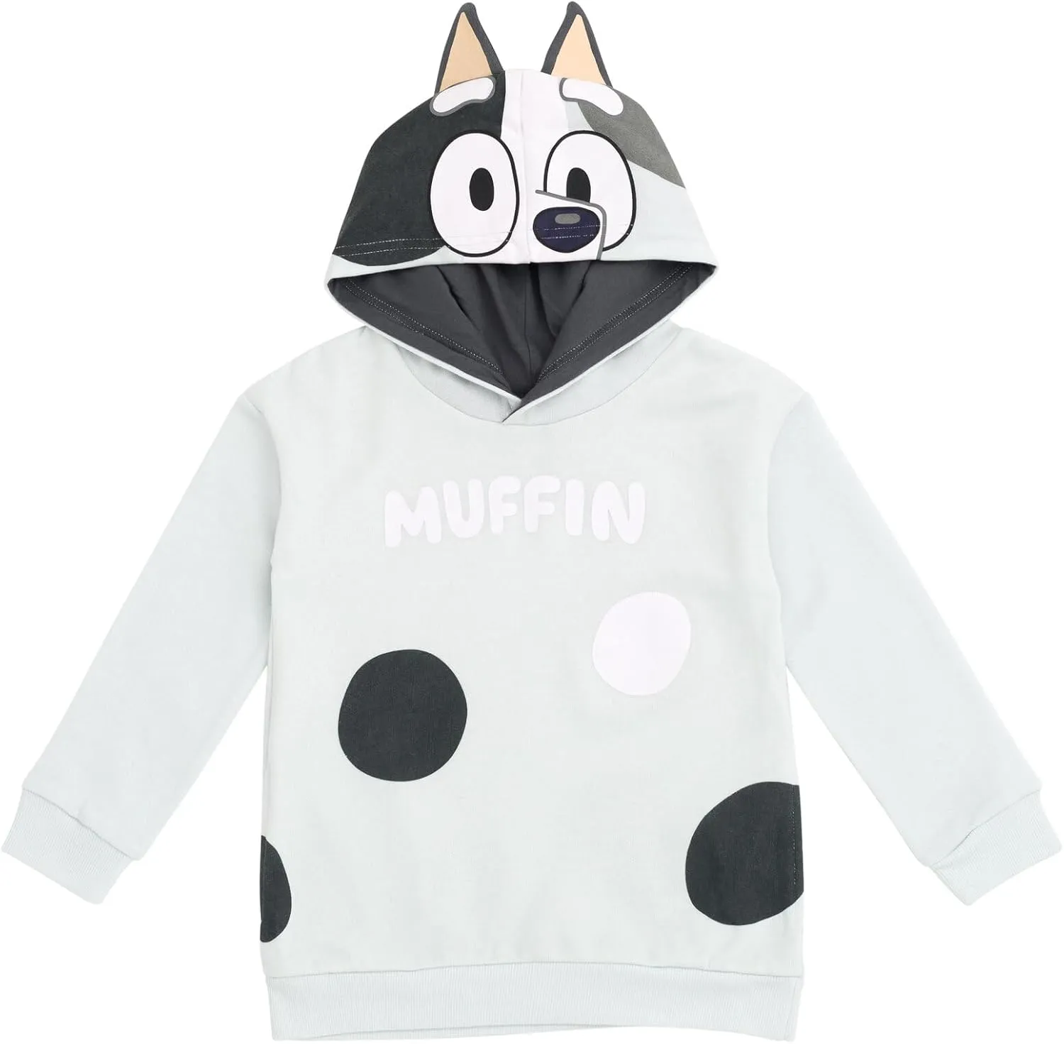 Bluey Bingo Dad Mom Fleece Matching Family Cosplay Pullover Hoodie Infant to Little Kid