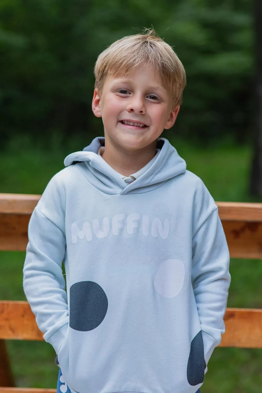 Bluey Bingo Dad Mom Fleece Matching Family Cosplay Pullover Hoodie Infant to Little Kid