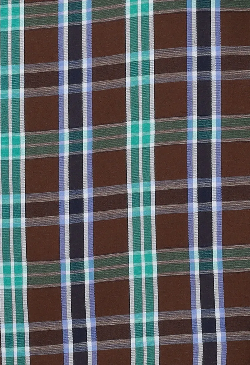Brown chekered Half sleeves - 022490-24-04