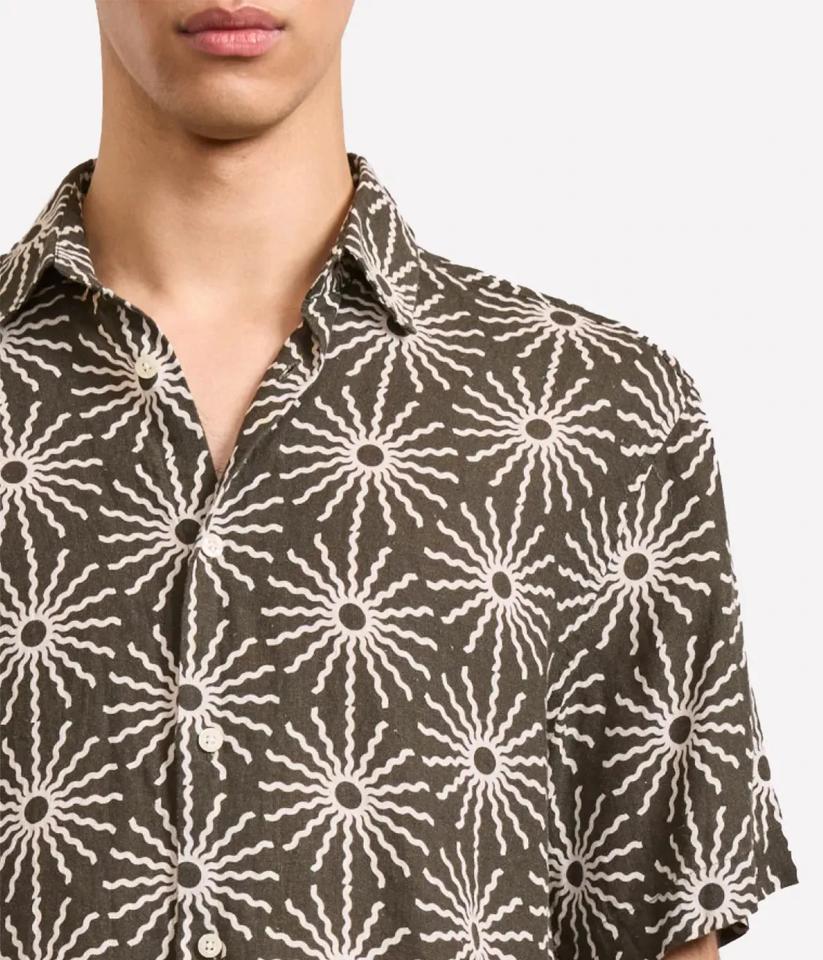 Castro Copa Sol Linen Shirt in Seawood