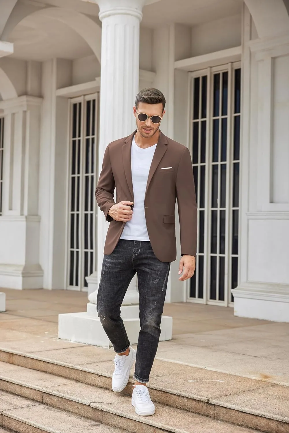 COOFANDY Mens Blazer Sport Coats Casual Slim Fit Suit Jacket Business One Button Blazers