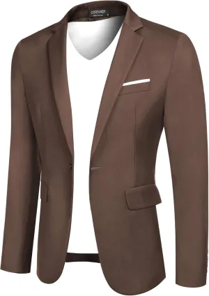 COOFANDY Mens Blazer Sport Coats Casual Slim Fit Suit Jacket Business One Button Blazers