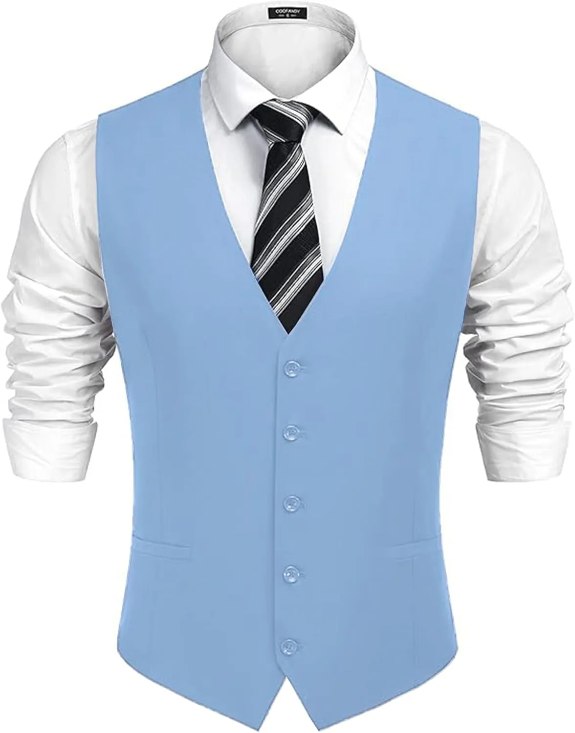 COOFANDY Men's Business Suit Vest Casual Dress Vest Slim Fit Formal Waistcoat