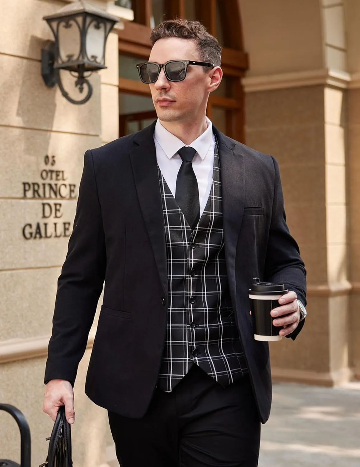 COOFANDY Men's Business Suit Vest Casual Dress Vest Slim Fit Formal Waistcoat