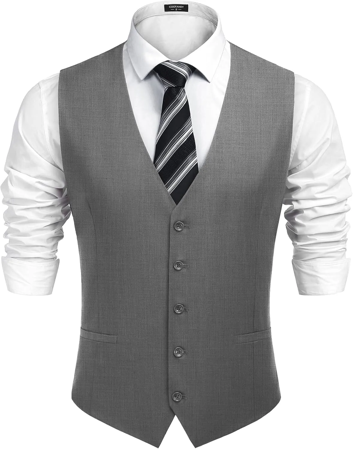 COOFANDY Men's Business Suit Vest Casual Dress Vest Slim Fit Formal Waistcoat
