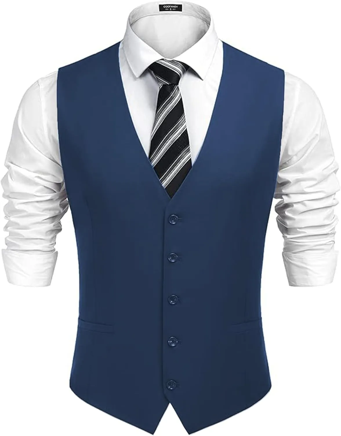 COOFANDY Men's Business Suit Vest Casual Dress Vest Slim Fit Formal Waistcoat