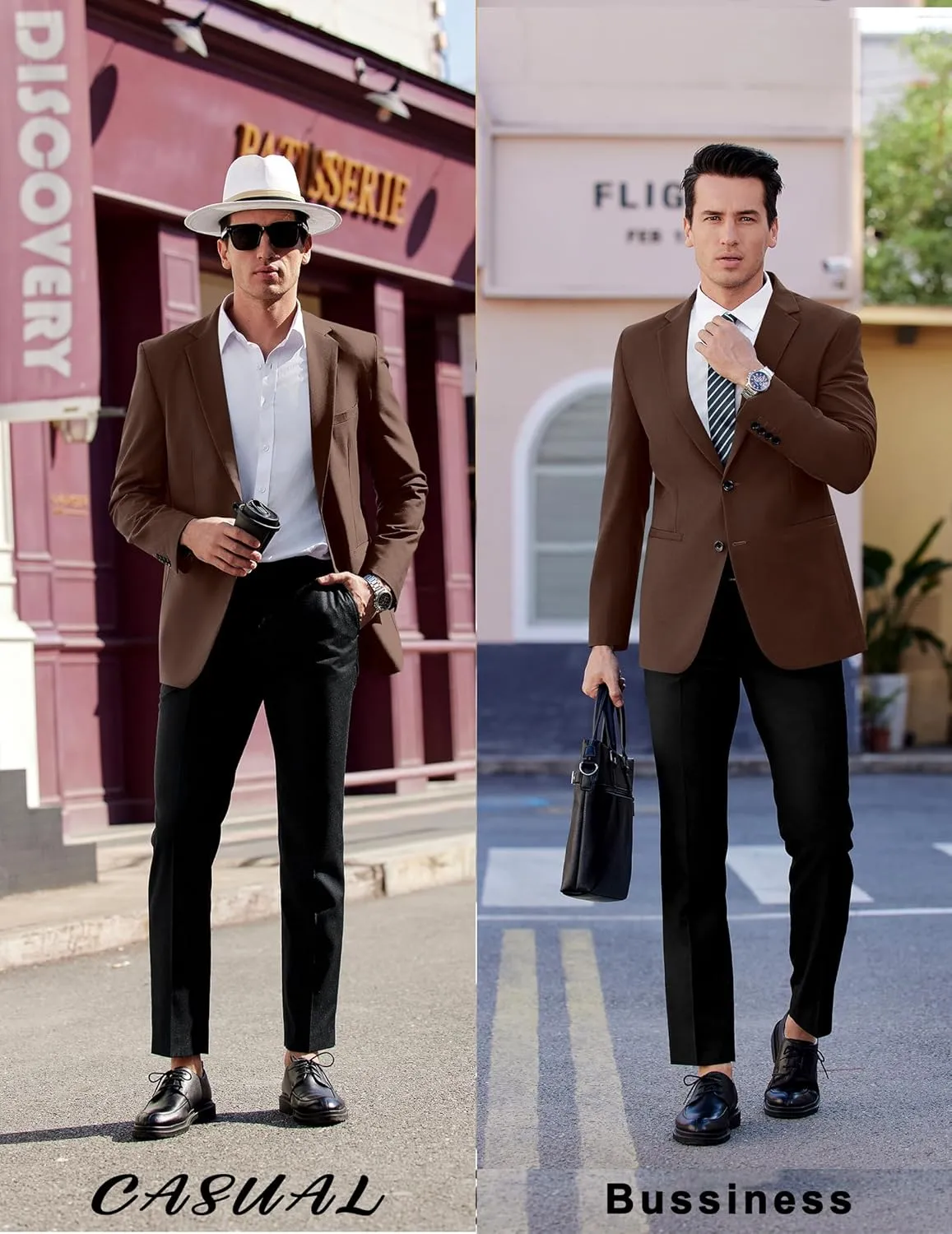 COOFANDY Mens Casual Sport Coat Slim Fit Lightweight Blazers Jacket Two Button Business Suit Jackets