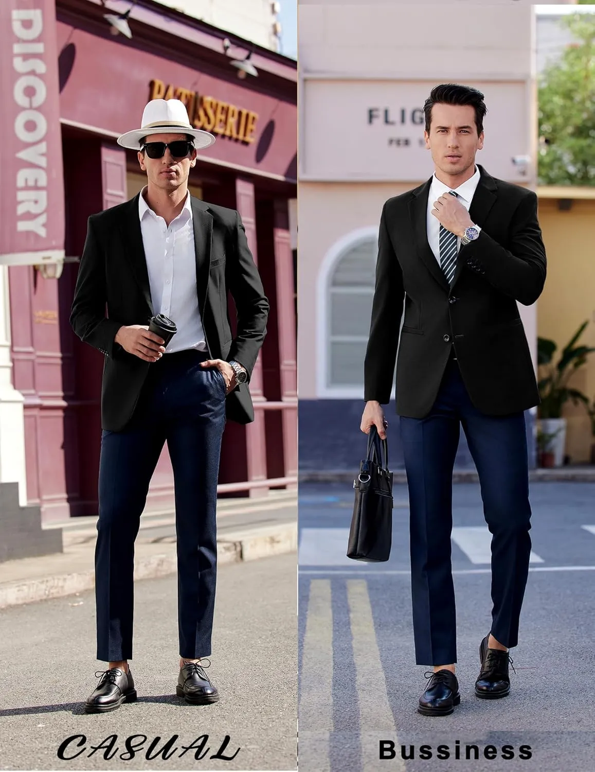 COOFANDY Mens Casual Sport Coat Slim Fit Lightweight Blazers Jacket Two Button Business Suit Jackets