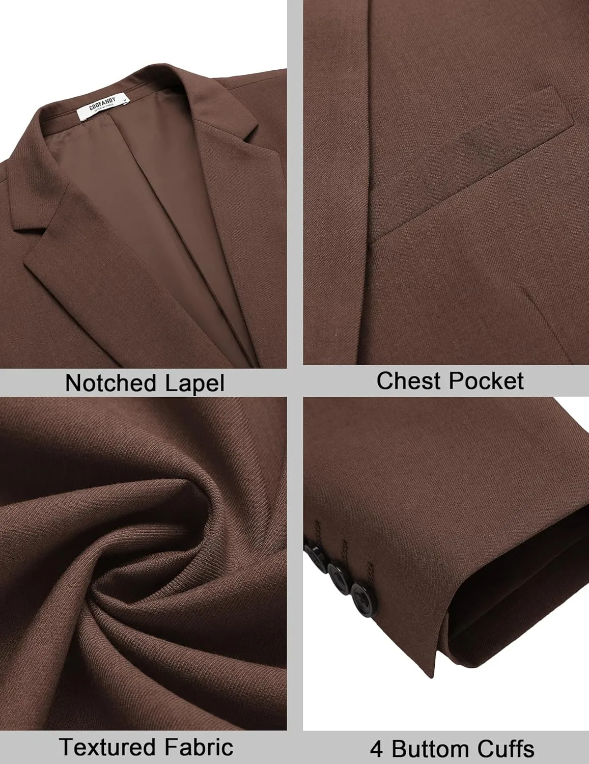 COOFANDY Mens Casual Sport Coat Slim Fit Lightweight Blazers Jacket Two Button Business Suit Jackets