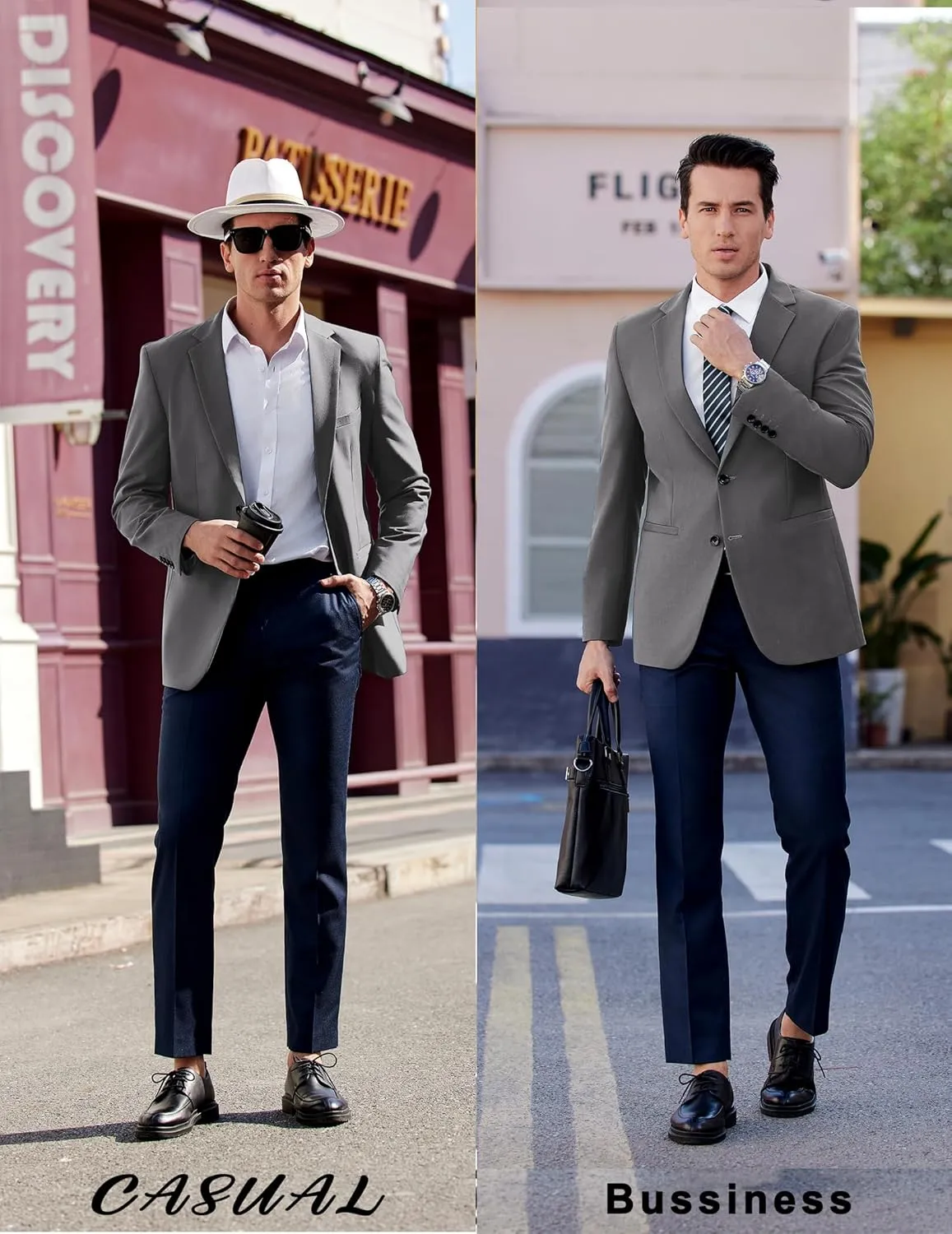 COOFANDY Mens Casual Sport Coat Slim Fit Lightweight Blazers Jacket Two Button Business Suit Jackets