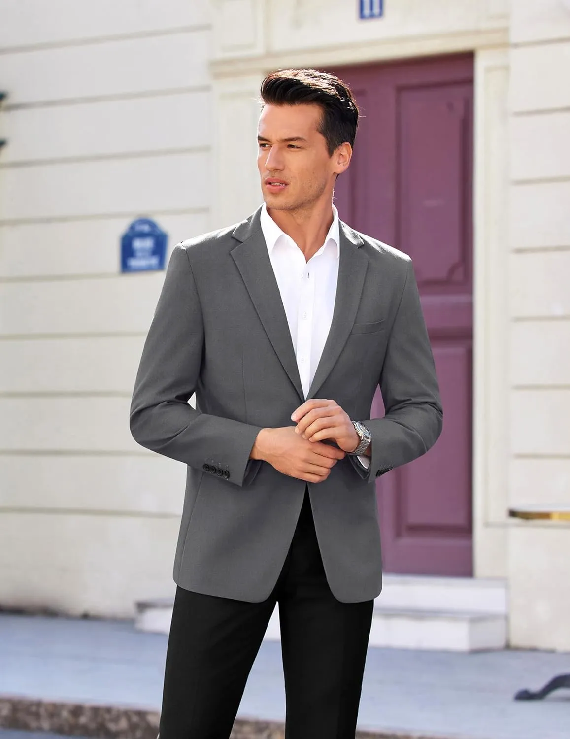 COOFANDY Mens Casual Sport Coat Slim Fit Lightweight Blazers Jacket Two Button Business Suit Jackets