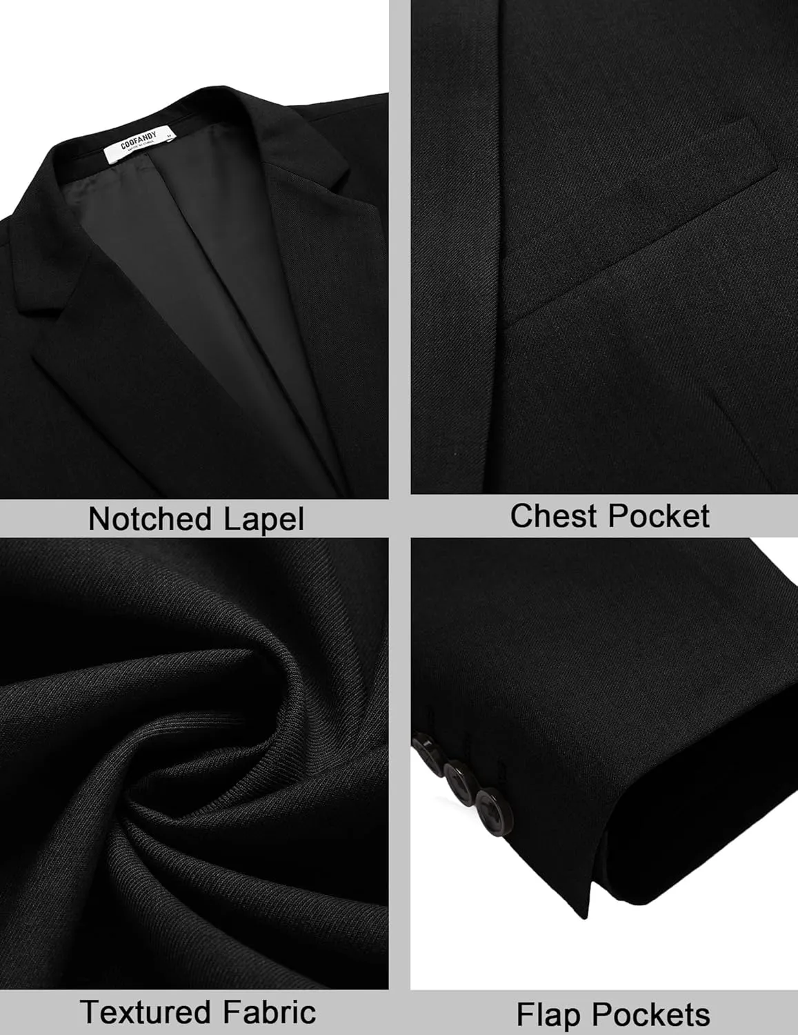 COOFANDY Mens Casual Sport Coat Slim Fit Lightweight Blazers Jacket Two Button Business Suit Jackets