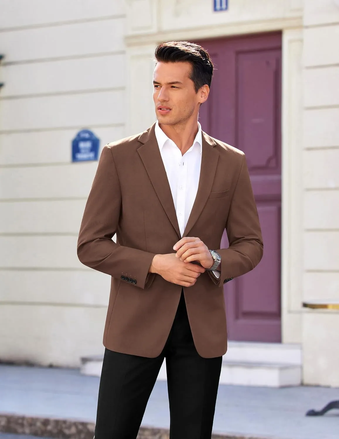 COOFANDY Mens Casual Sport Coat Slim Fit Lightweight Blazers Jacket Two Button Business Suit Jackets