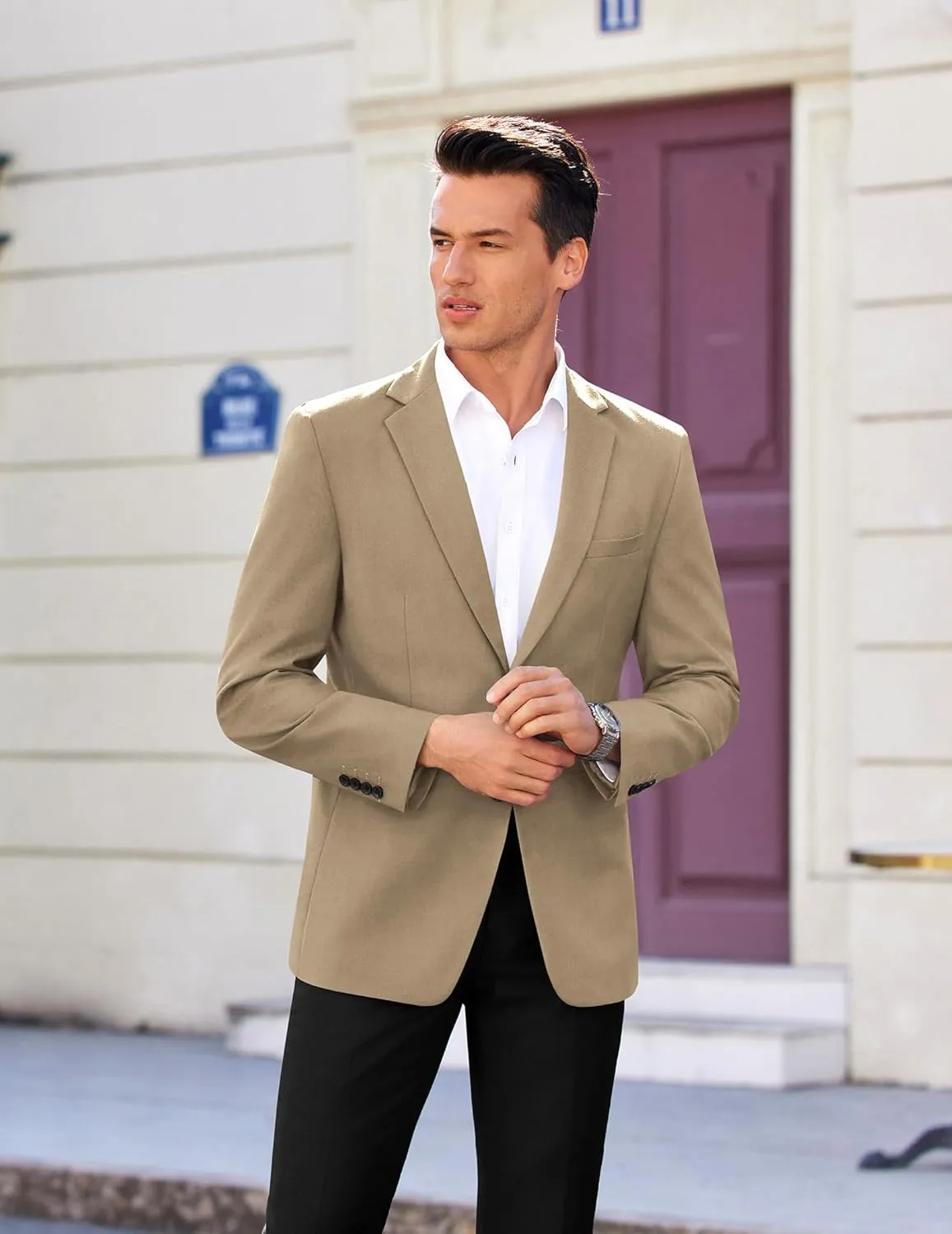 COOFANDY Mens Casual Sport Coat Slim Fit Lightweight Blazers Jacket Two Button Business Suit Jackets
