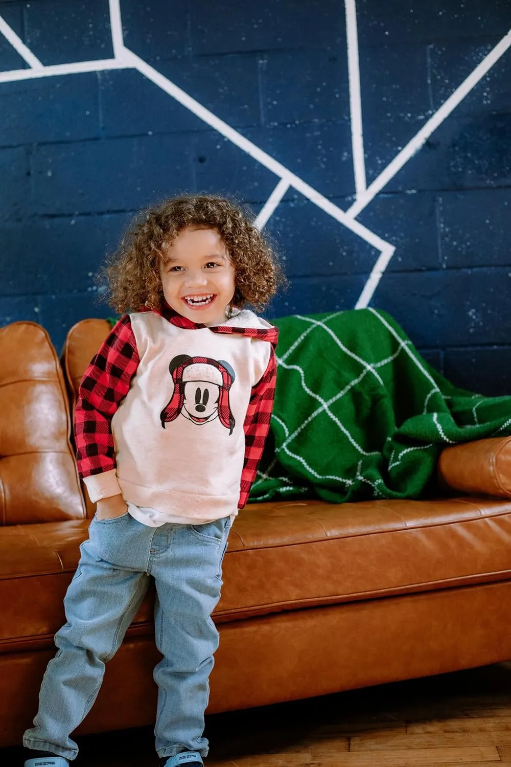 Disney Mickey Mouse Fleece Matching Family Pullover Hoodie & Bodysuit Newborn to Adult Sizes (0-3 Months - 2XL)