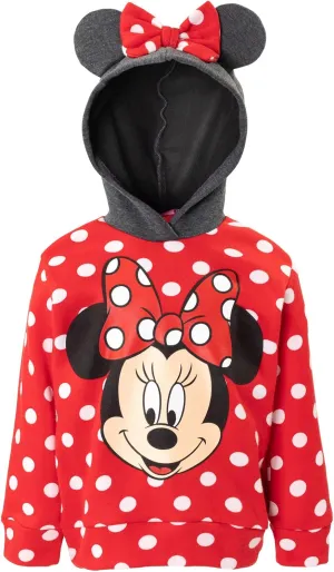 Disney Minnie Mouse Fleece Crossover Hoodie Infant to Big Kid Sizes (12 Months - 14-16)