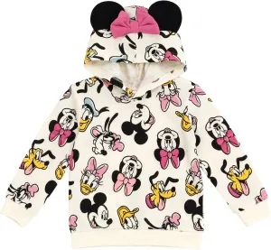 Disney Minnie Mouse Fleece Crossover Hoodie Infant to Big Kid Sizes (12 Months - 14-16)