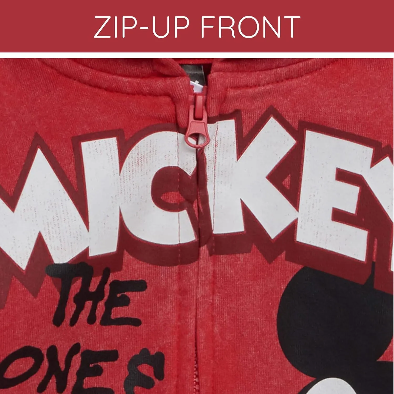 Disney Toy Story Mickey Mouse Lilo & Stitch Fleece Zip Up Hoodie Toddler to Big Kid Sizes (2T - 18-20)
