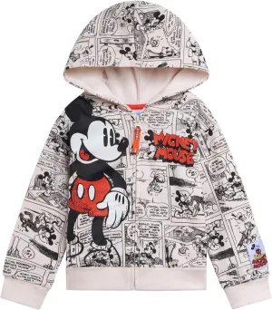 Disney Toy Story Mickey Mouse Lilo & Stitch Fleece Zip Up Hoodie Toddler to Big Kid Sizes (2T - 18-20)