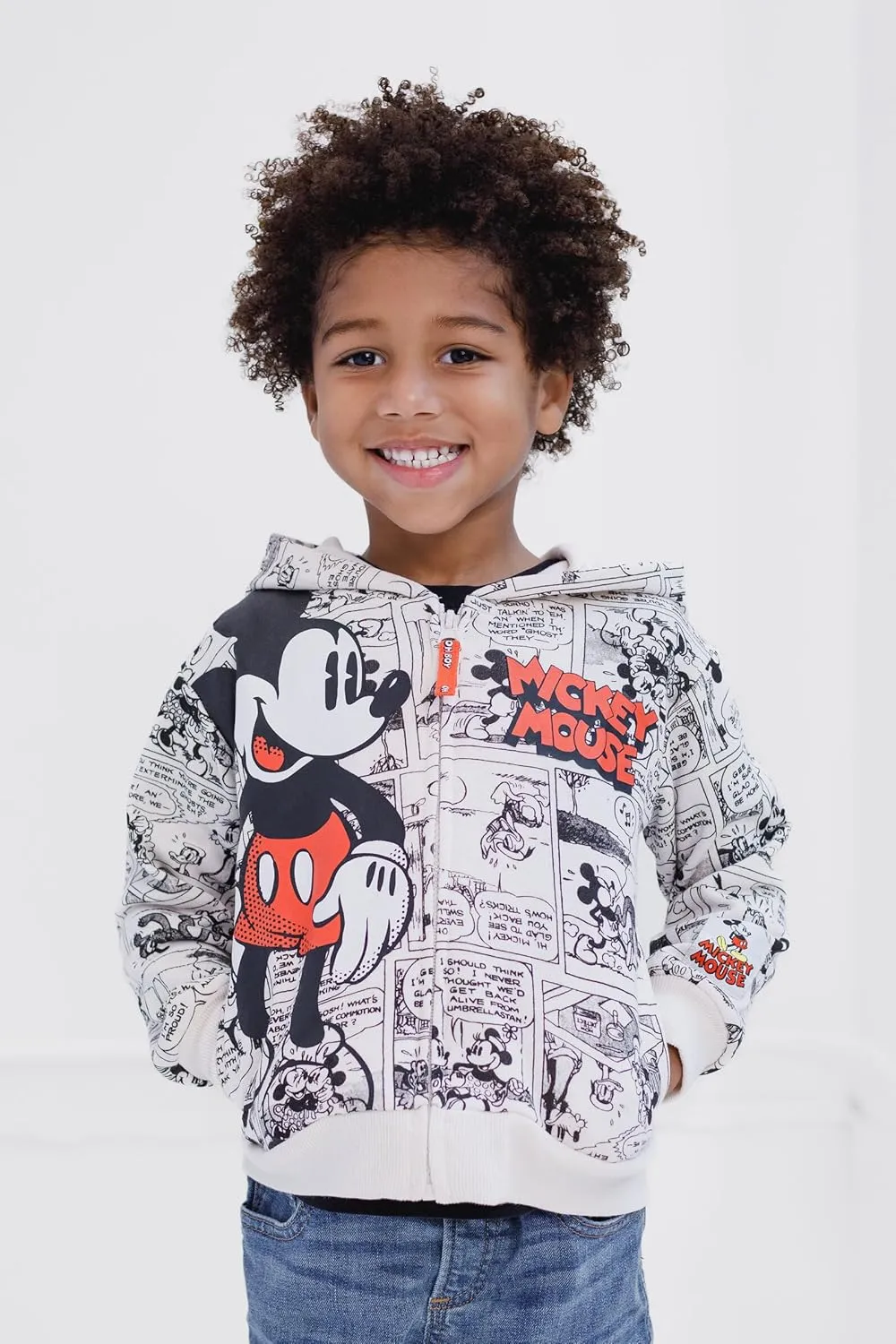 Disney Toy Story Mickey Mouse Lilo & Stitch Fleece Zip Up Hoodie Toddler to Big Kid Sizes (2T - 18-20)