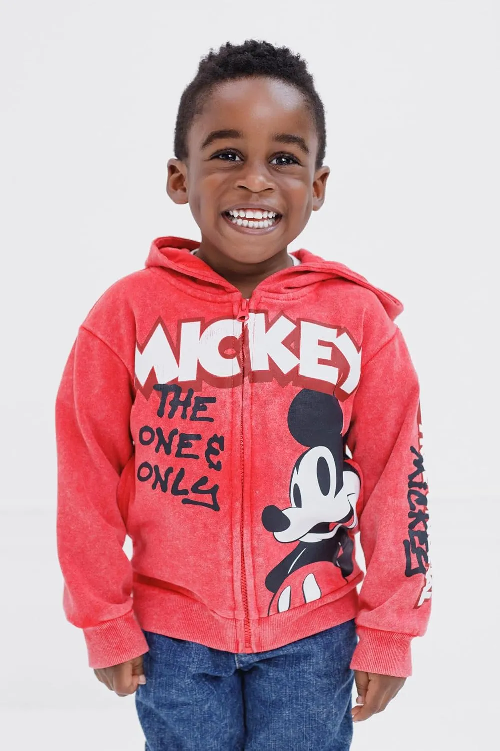 Disney Toy Story Mickey Mouse Lilo & Stitch Fleece Zip Up Hoodie Toddler to Big Kid Sizes (2T - 18-20)