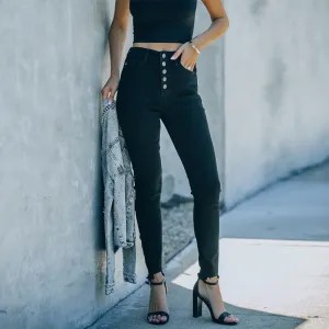 Fashion Solid Color Stretch Jeans