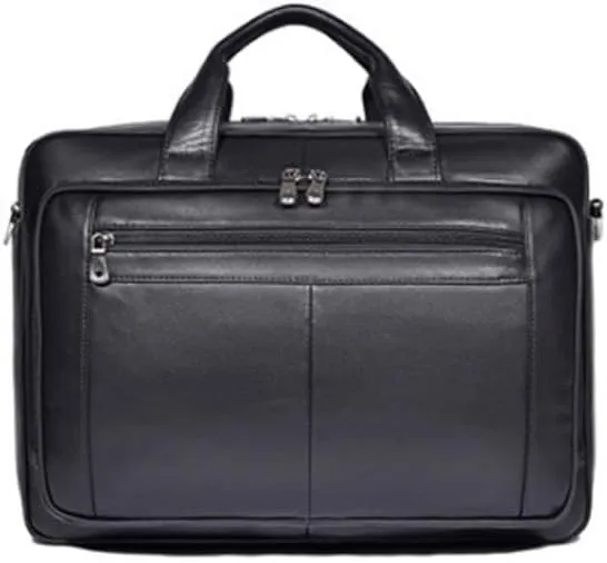 French Genuine Leather Men's Business Large Capacity Handbag Cowhide Briefcase ffor Commuting Travel Business