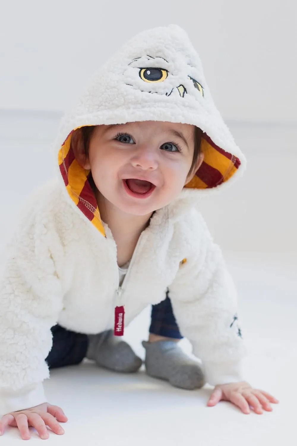 Harry Potter Hedwig Owl Fleece Zip Up Costume Hoodie Newborn to Toddler
