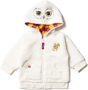 Harry Potter Hedwig Owl Fleece Zip Up Costume Hoodie Newborn to Toddler