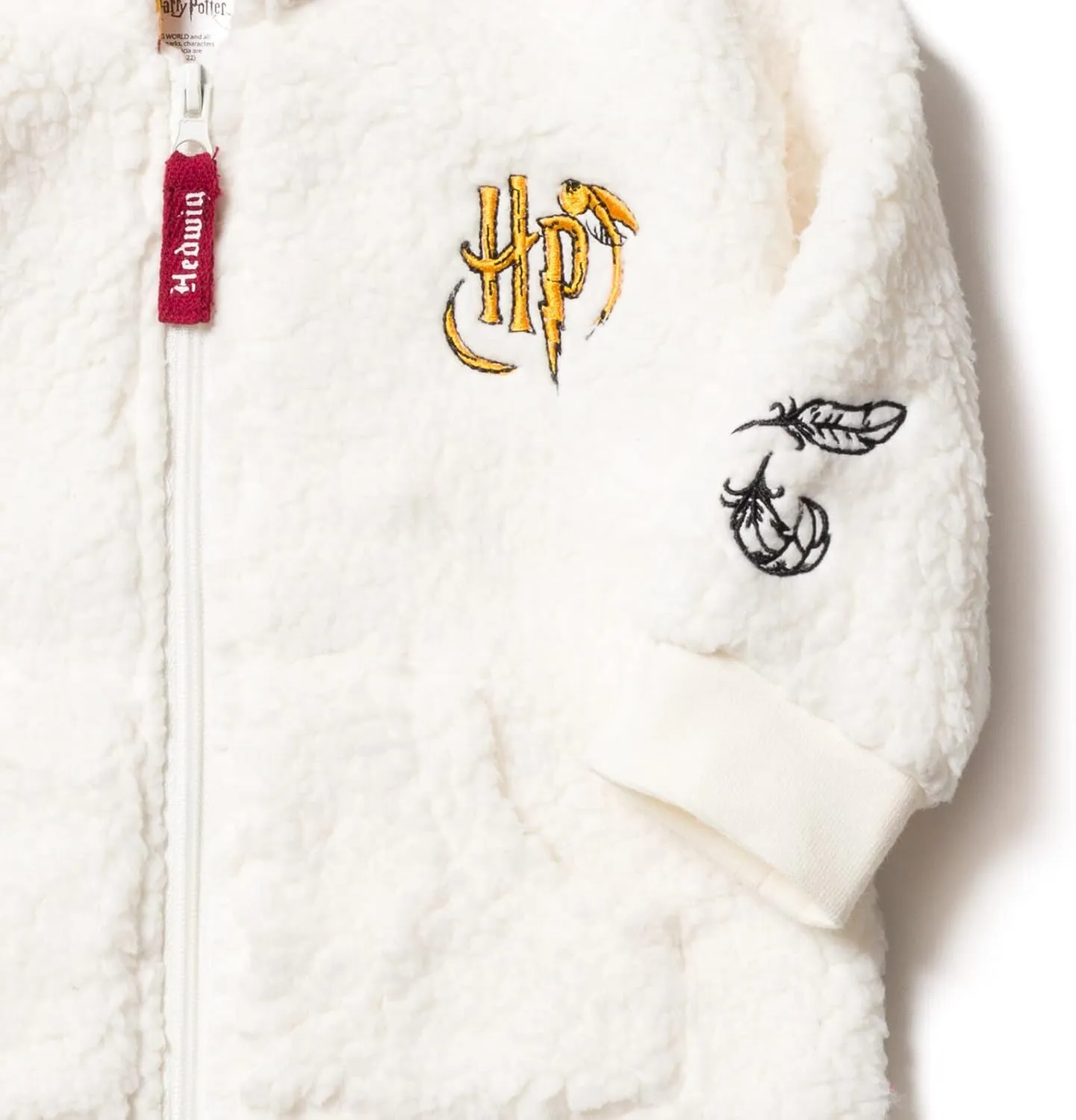 Harry Potter Hedwig Owl Fleece Zip Up Costume Hoodie Newborn to Toddler