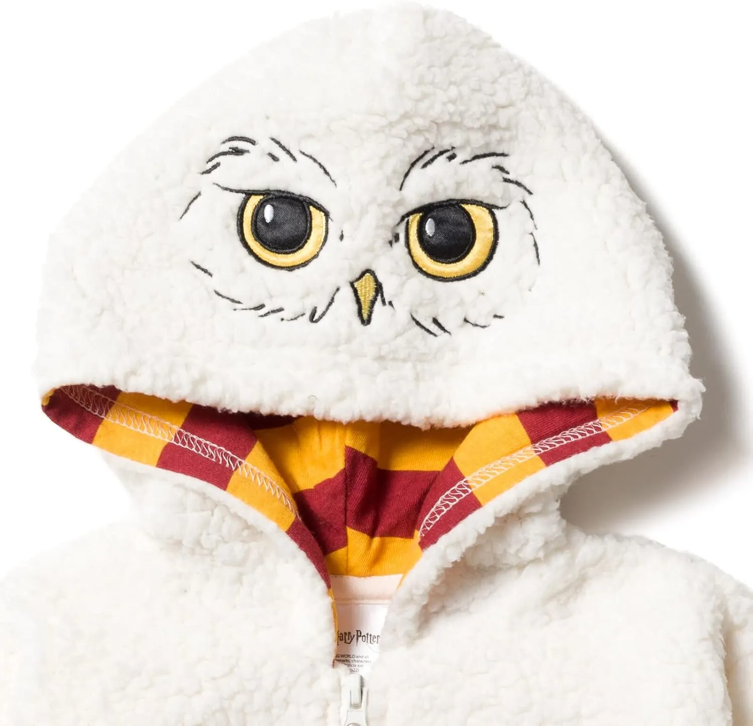 Harry Potter Hedwig Owl Fleece Zip Up Costume Hoodie Newborn to Toddler