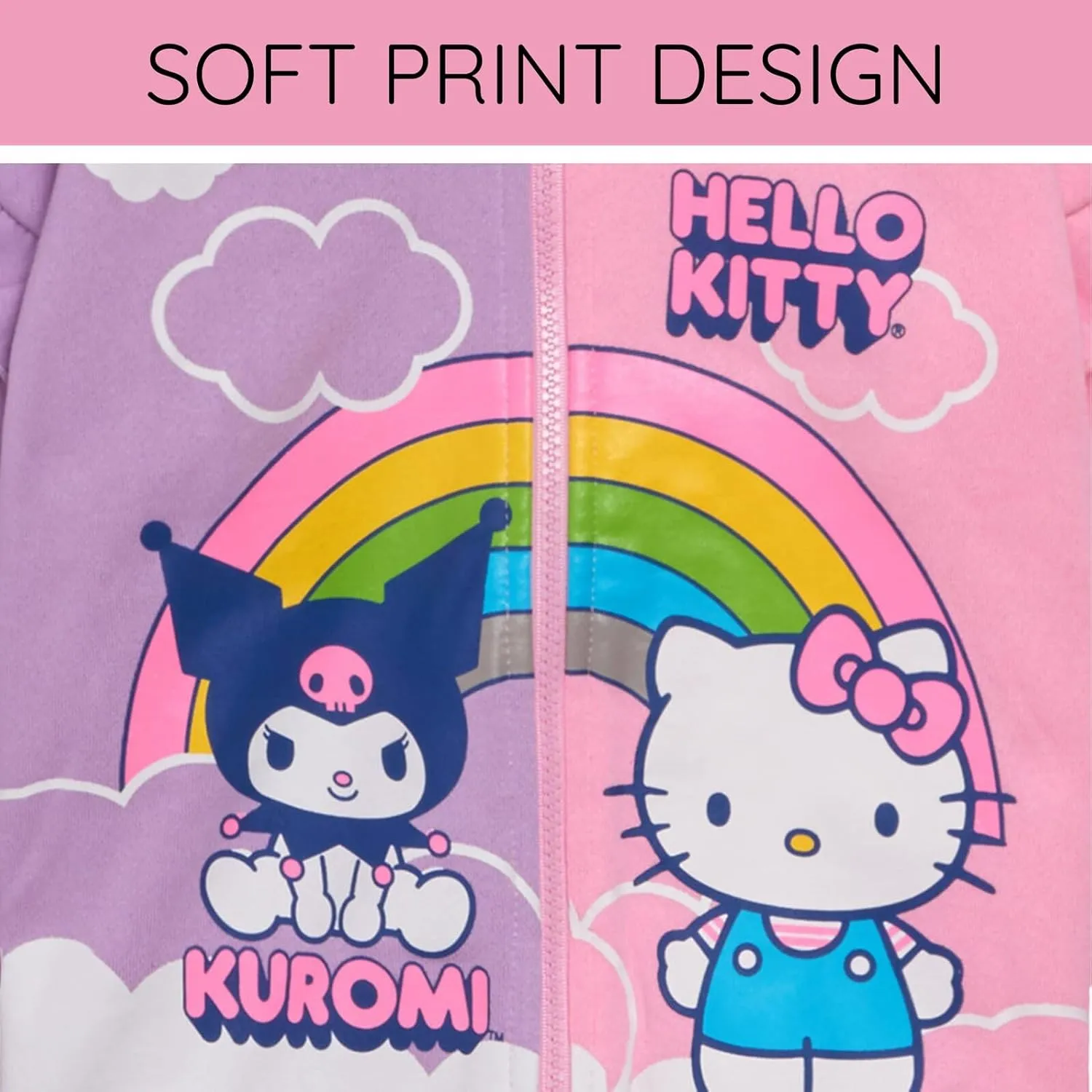 Hello Kitty and Friends Girls Fleece Hoodie Toddler to Big Kid Sizes (2T - 14-16)