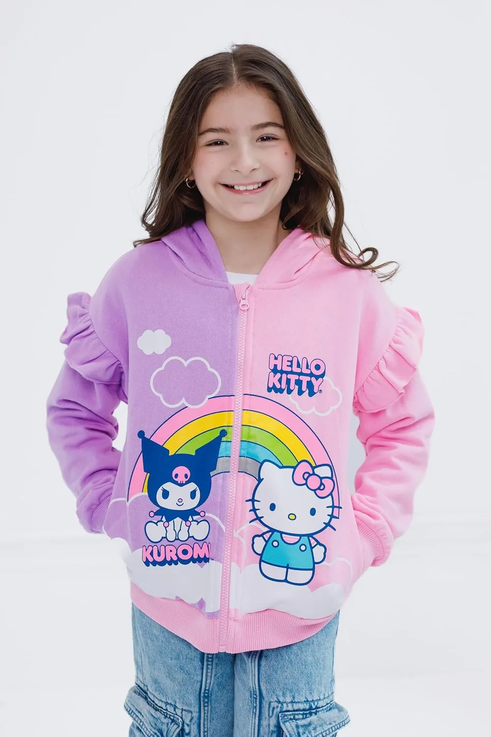 Hello Kitty and Friends Girls Fleece Hoodie Toddler to Big Kid Sizes (2T - 14-16)
