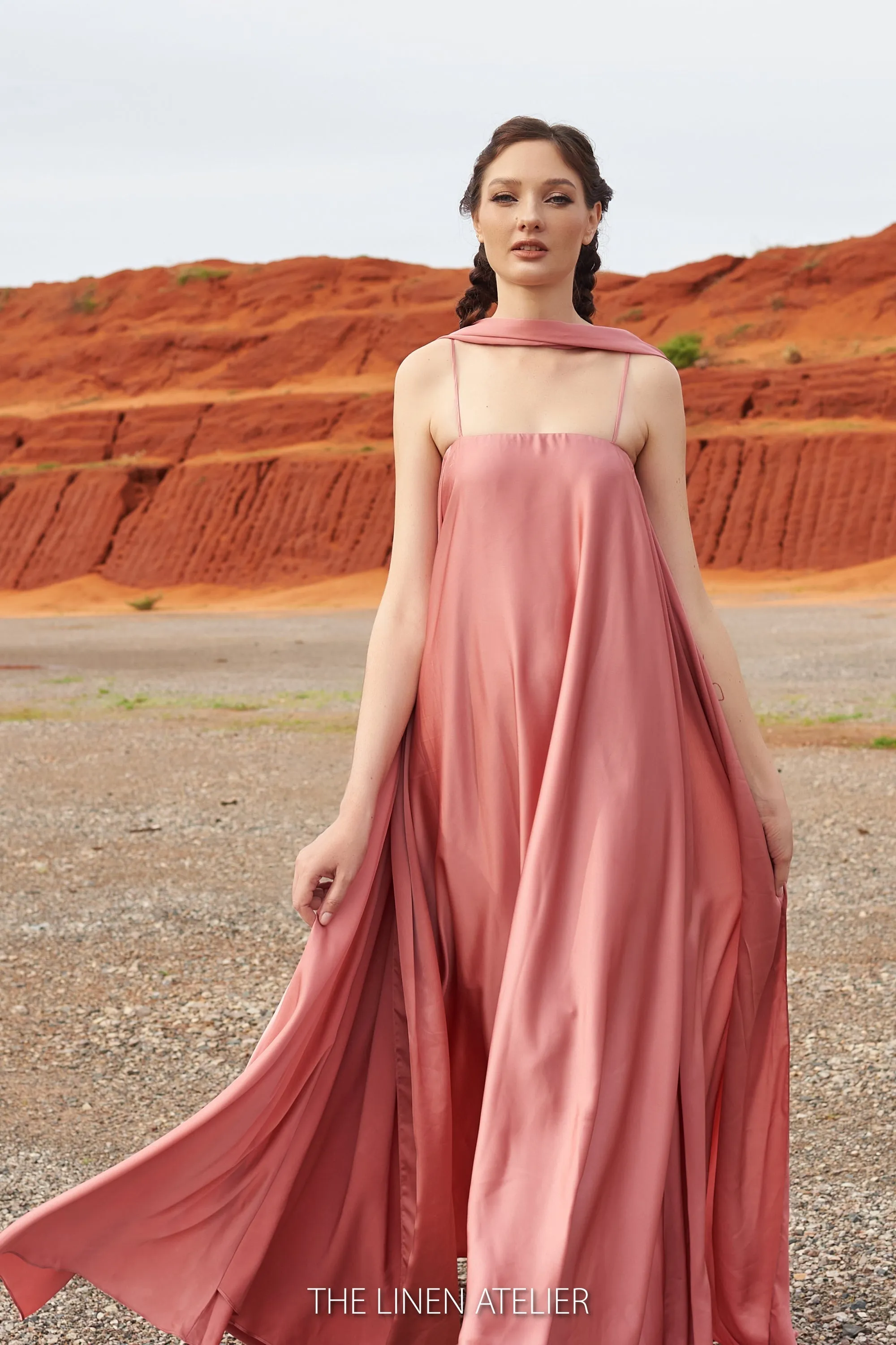 JENNA Women's Halter Loose Long Dress