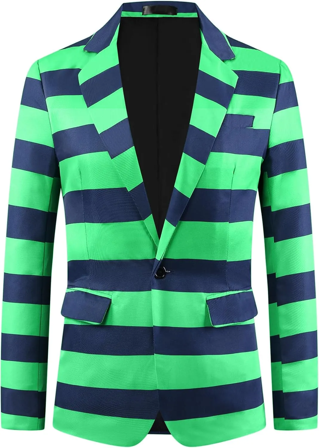 Lars Amadeus Striped Sport Coats for Men's Formal Notch Lapel Stripes Suit Jacket Single Breasted Prom Blazers
