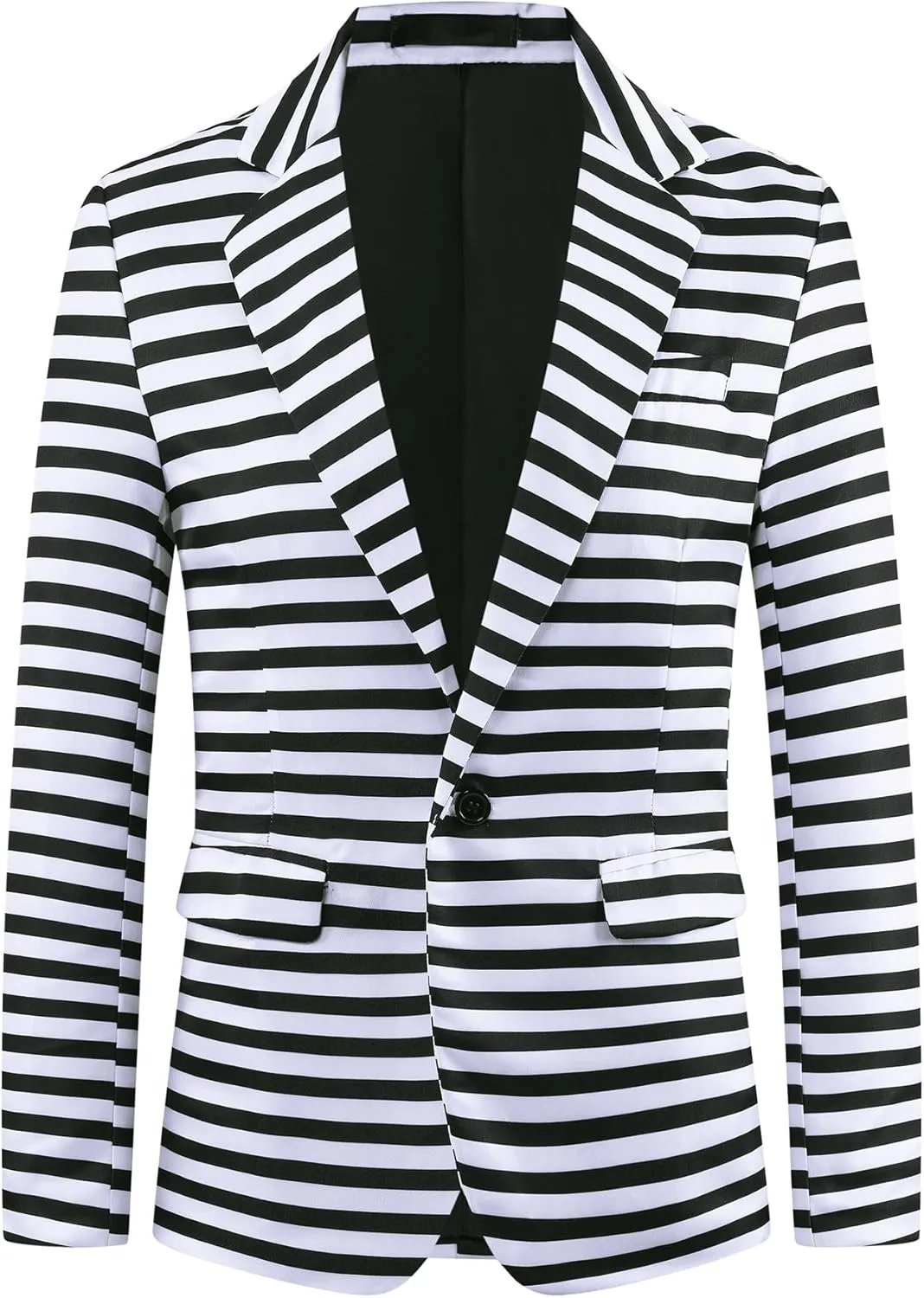 Lars Amadeus Striped Sport Coats for Men's Formal Notch Lapel Stripes Suit Jacket Single Breasted Prom Blazers
