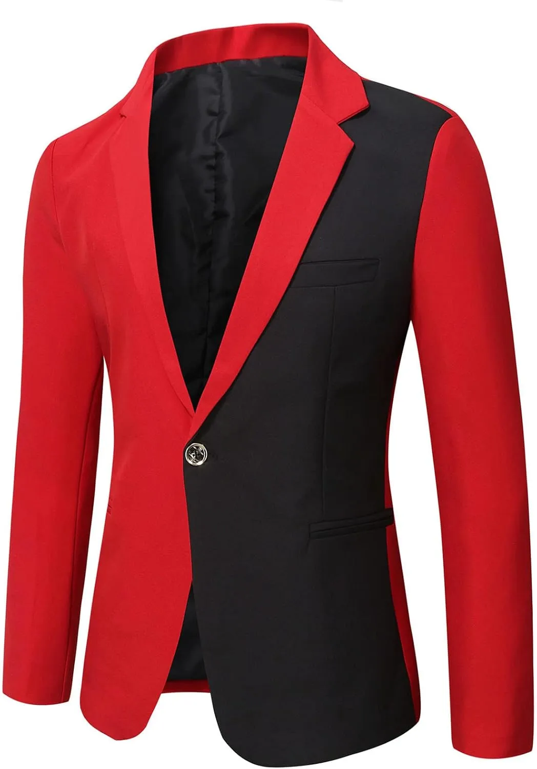 LCMTWX Mens Blazers Men's Fashion Coat Casual Pocket Button Suit Jacket Buckle Loved Printed Silk Pajama Suit Men