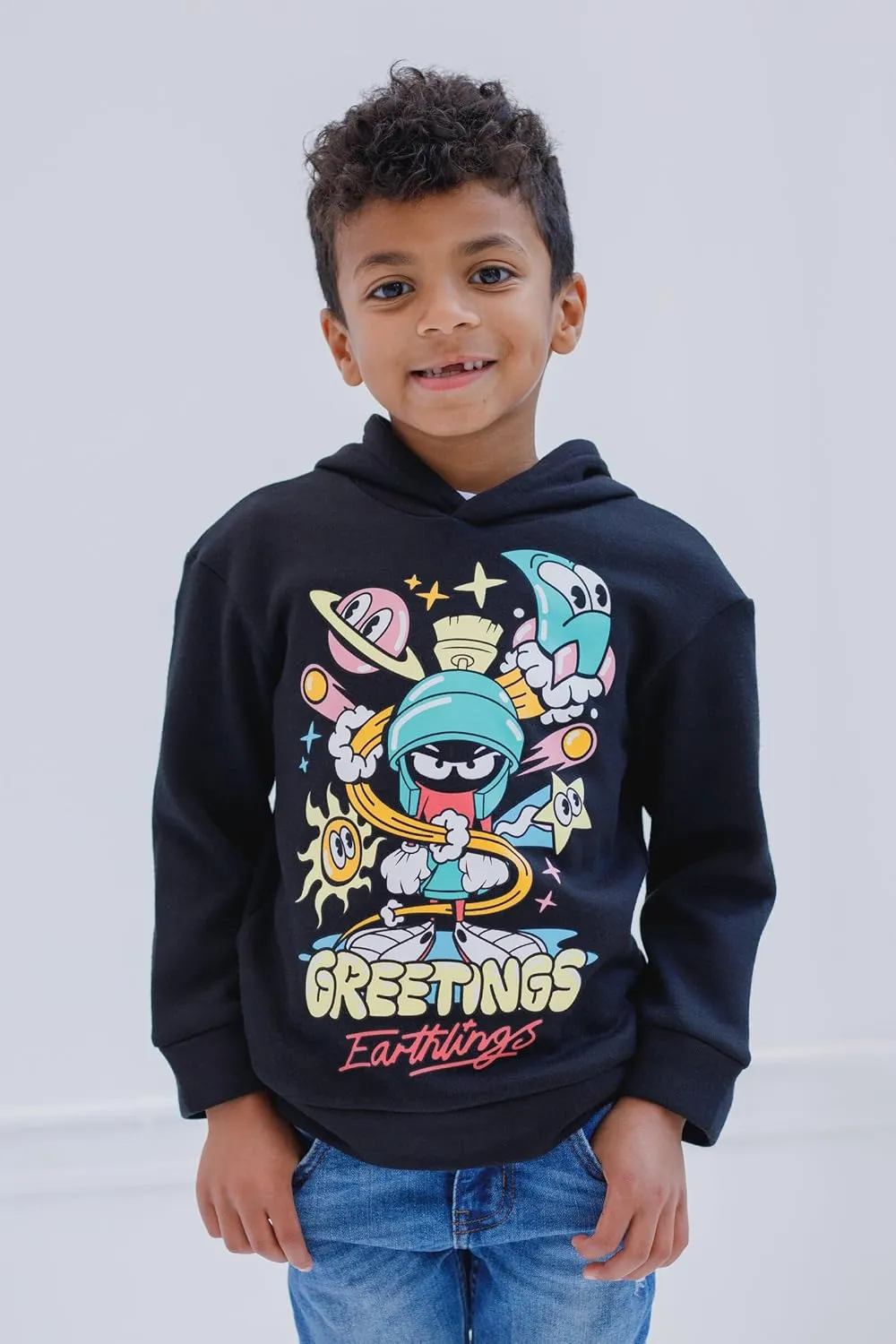 Looney Tunes Warner Bros Fleece Pullover Hoodie Toddler to Big Kid Sizes (4T - 18-20)