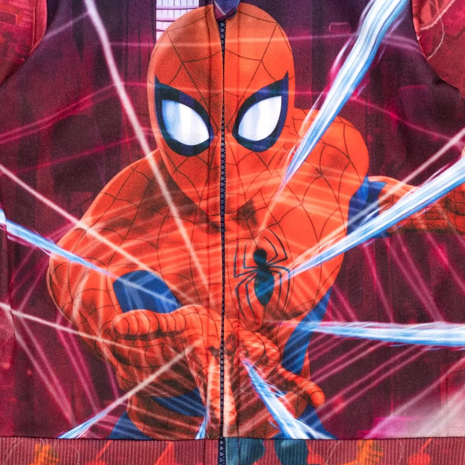Marvel Spider-Man Fleece Zip Up Cosplay Hoodie Toddler to Big Kid