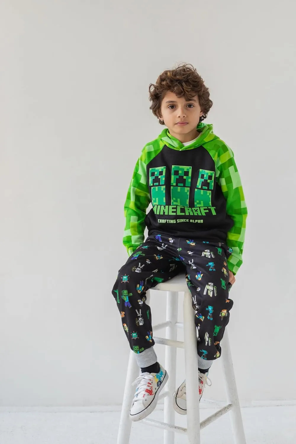 Minecraft Fleece Pullover Hoodie Little Kid to Big Kid Sizes (4-18-20)