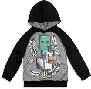 Minecraft Fleece Pullover Hoodie Little Kid to Big Kid Sizes (4-18-20)