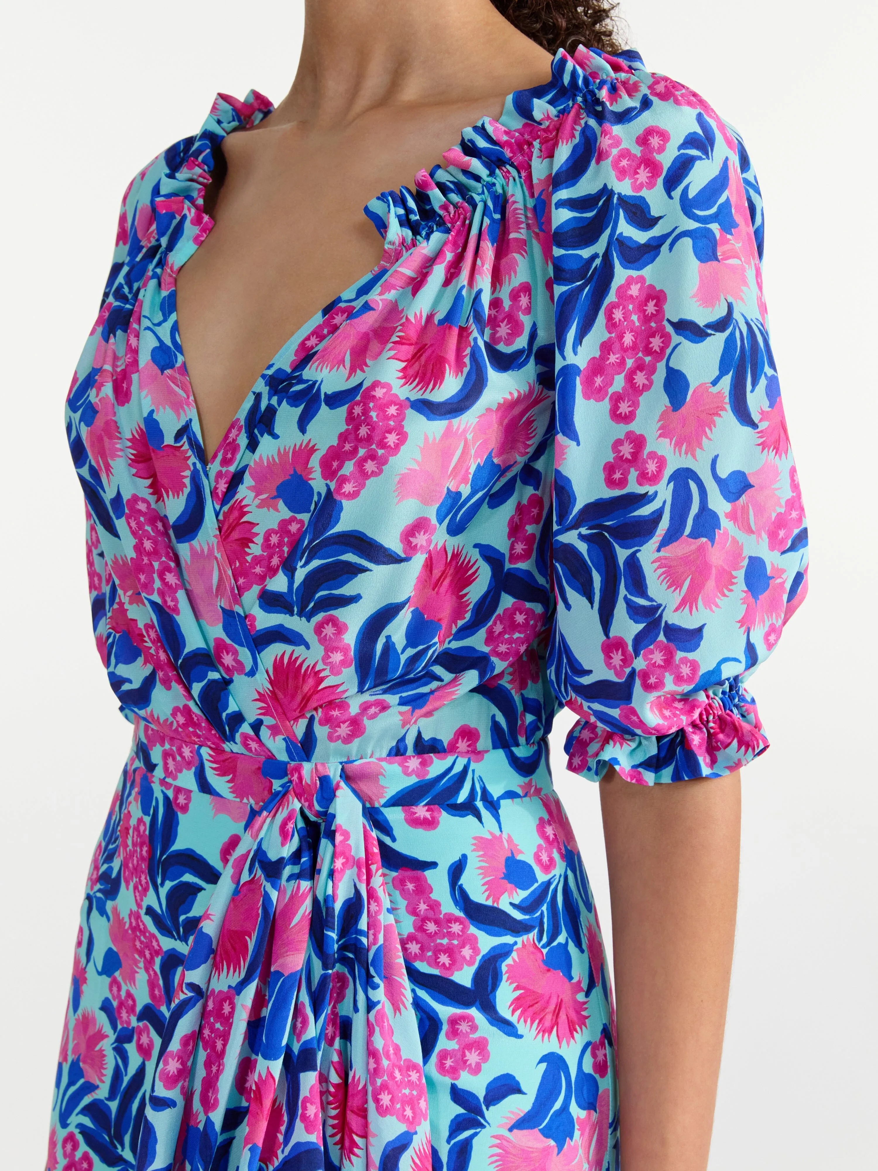 Olivia Dress in Azalea Fuchsia