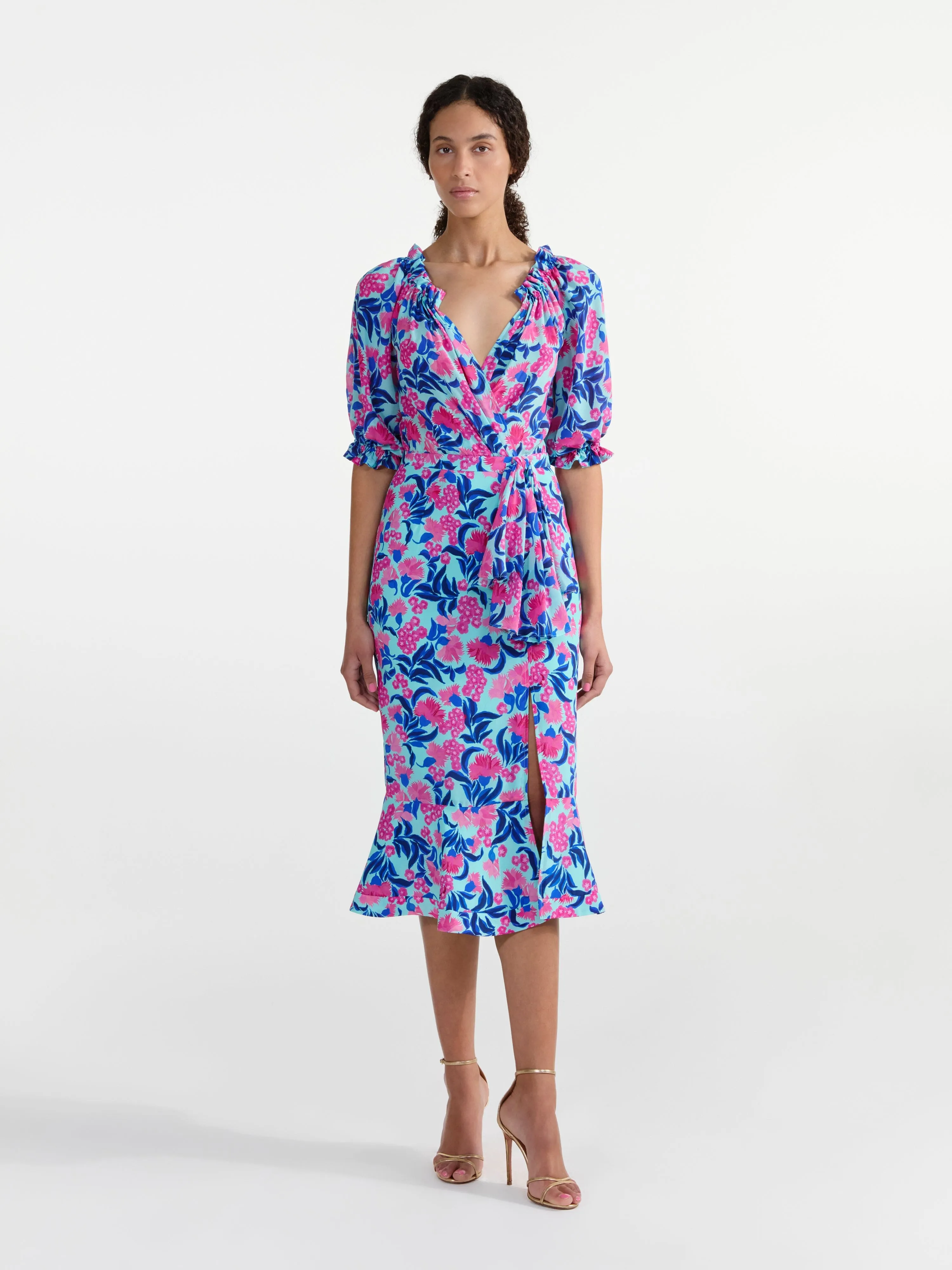 Olivia Dress in Azalea Fuchsia