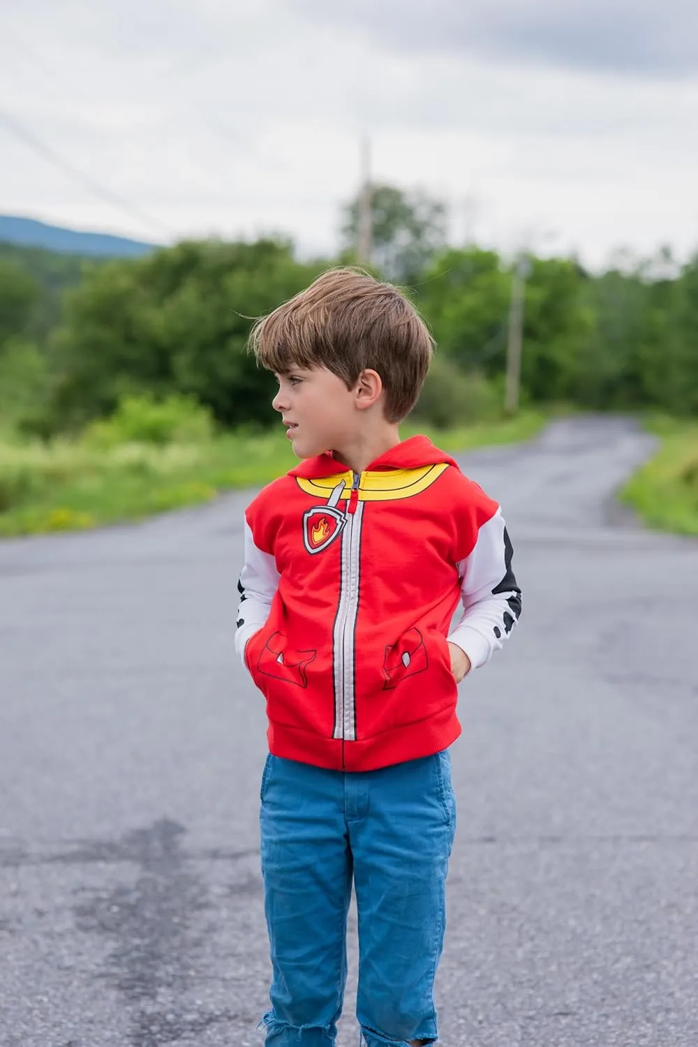 Paw Patrol Rubble Chase Skye Fleece Zip Up Pullover Hoodie Toddler to Little Kid