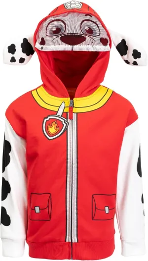 Paw Patrol Rubble Chase Skye Fleece Zip Up Pullover Hoodie Toddler to Little Kid