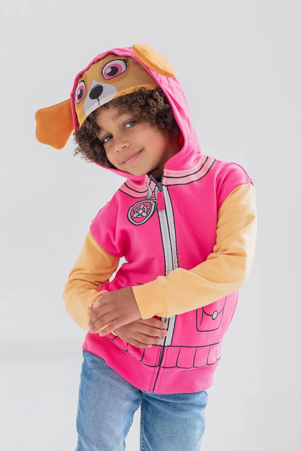 Paw Patrol Rubble Chase Skye Fleece Zip Up Pullover Hoodie Toddler to Little Kid