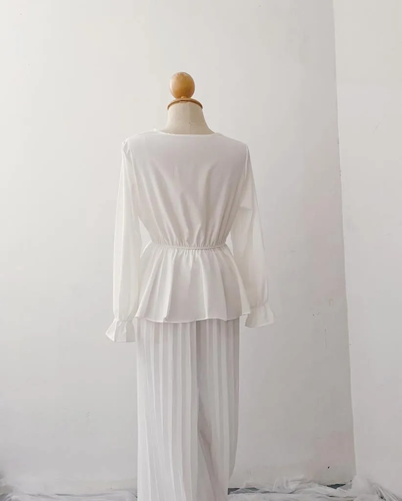 Peplum Top - Cherry