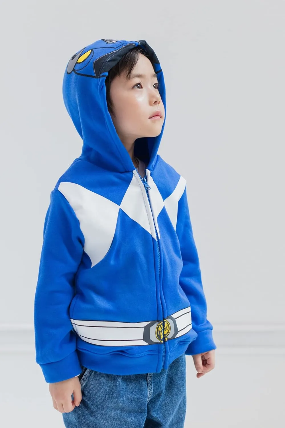 Power Rangers Blue Ranger Fleece Zip Up Hoodie for Toddler to Big Kid